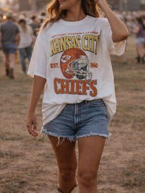 Kansas City Chiefs Graphic Tee Oversized Festival Shirt Swift Kelce Era